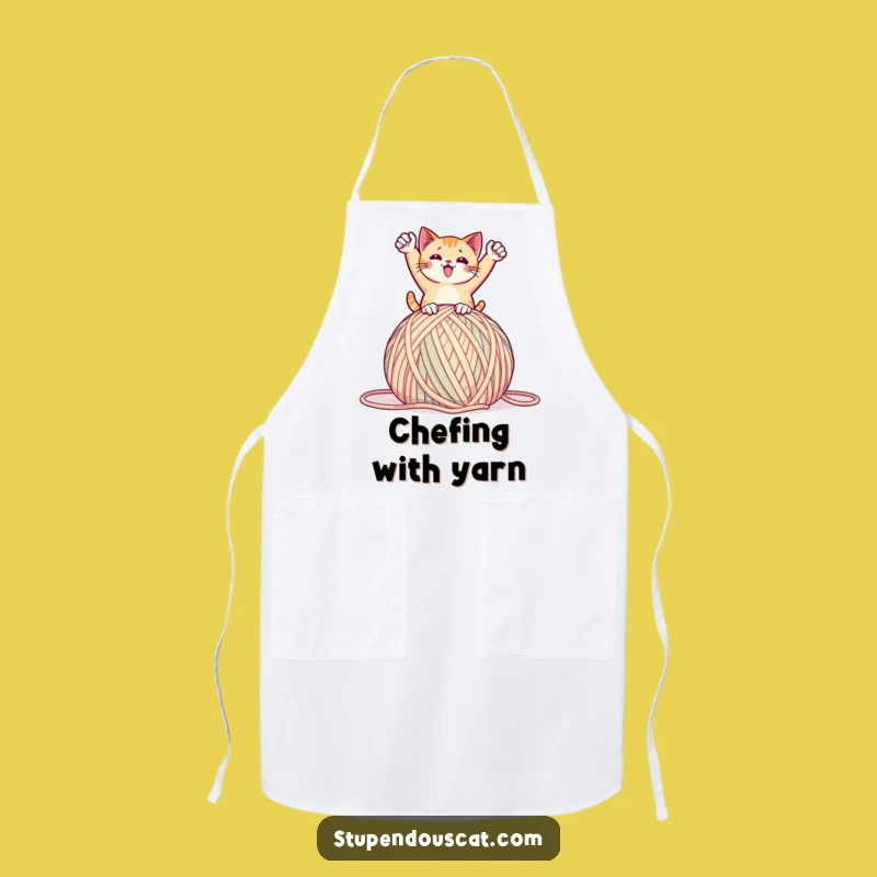 Funny Yarn Master Apron: Cook with Triumph, Great Funny Gift