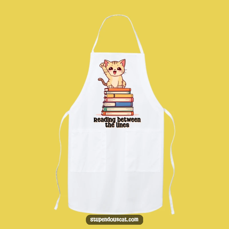 Funny Book Cat Apron: Cook Up Laughs in the Kitchen Funny Gift