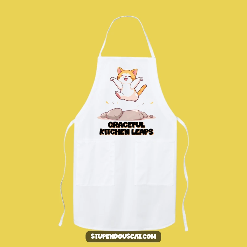 Funny Cat Landing Apron: Cook Up Laughs in the Kitchen, Ideal Funny Gift for Chefs