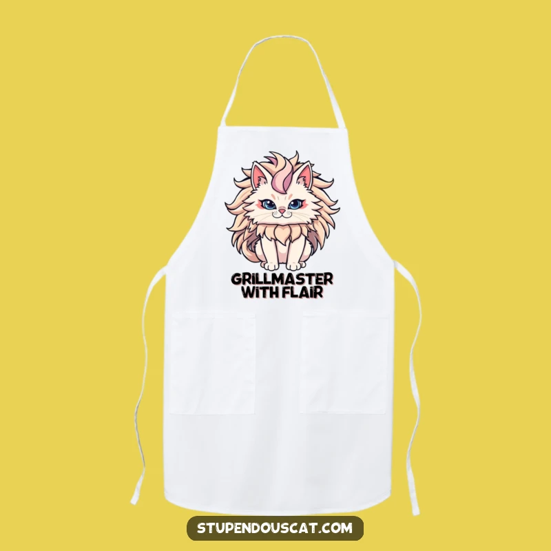 Epic Mane Cat Apron - Powerful Feline King Kitchen Gift