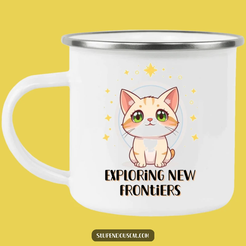 Funny Cat Portal Wonder Camping Mug - Magical Adventures Outdoors Gift