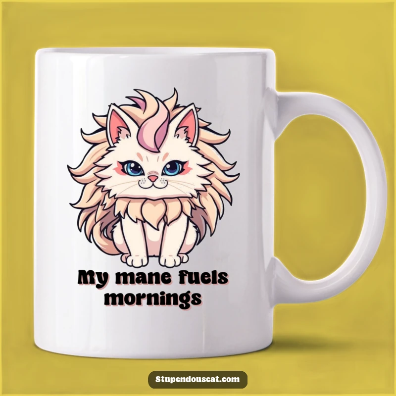 Epic Mane Cat Mug - Powerful Feline King Funny Gift