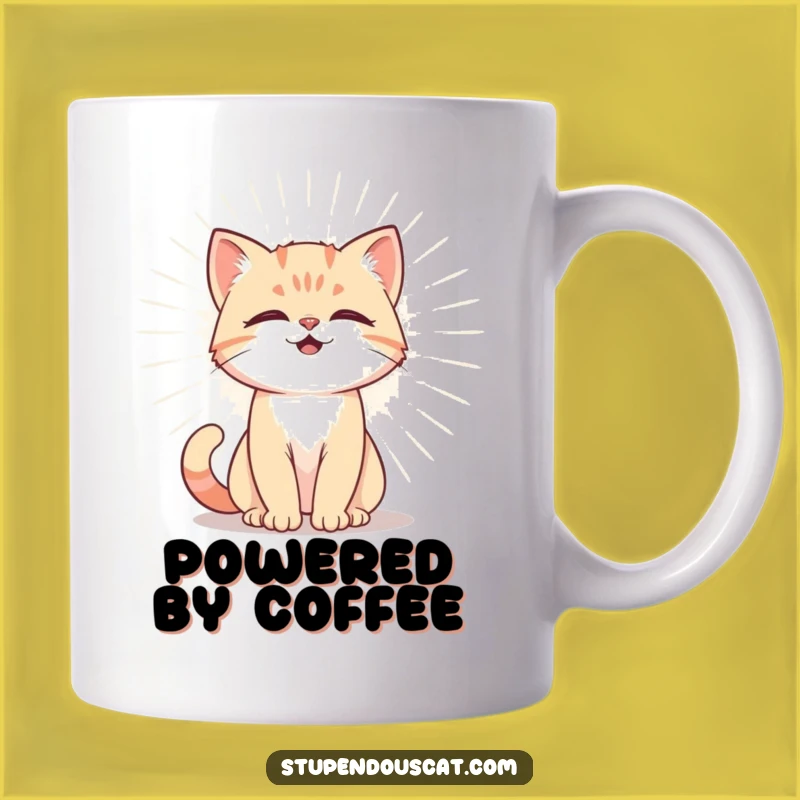 Funny Powerful Cat Cub Aura Mug - Radiant & Humorous Gift