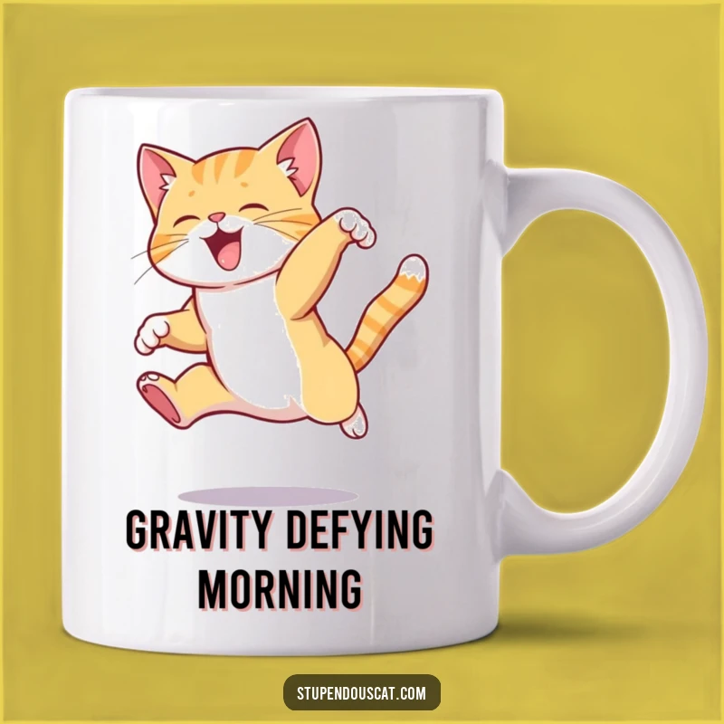 Funny Agile Cat Jump Mug - Athletic Pet Lover Gift