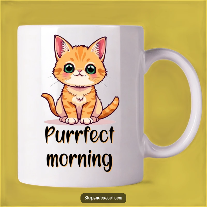 Funny Orange Cat Regal Pose Mug - Proud Tabby Gift for Cat Lovers