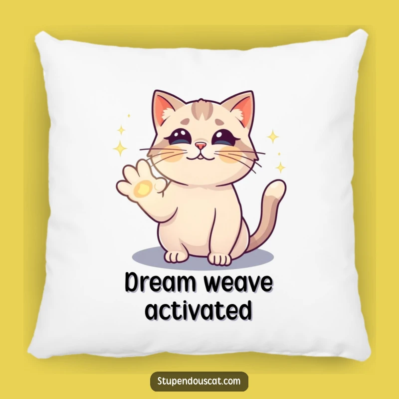 Funny Magical Cat Spell Pillow - Cozy and Enchanting Feline Accent