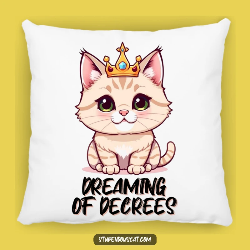 Funny Majestic Crown Cat Pillow: Snuggle Up with Royal Comfort!