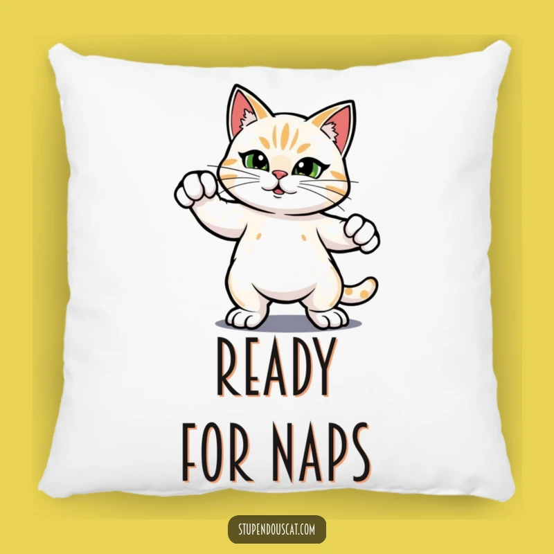 Funny Hero Cat Pillow - Cozy Up with a Confident Feline Friend, a Comfy Funny Gift