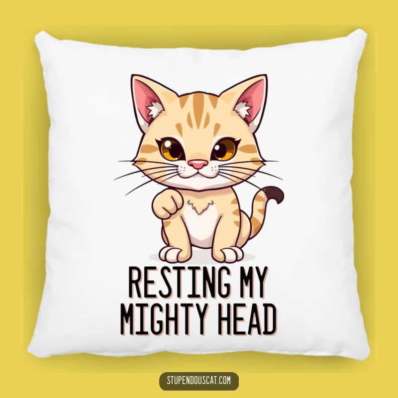 Funny Proud Feline Pillow: Cozy Confidence - Adorable Funny Gift