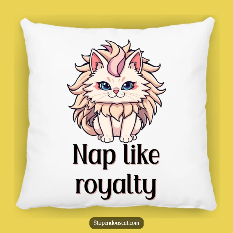 Epic Mane Cat Pillow - Powerful Feline King Comfort Gift