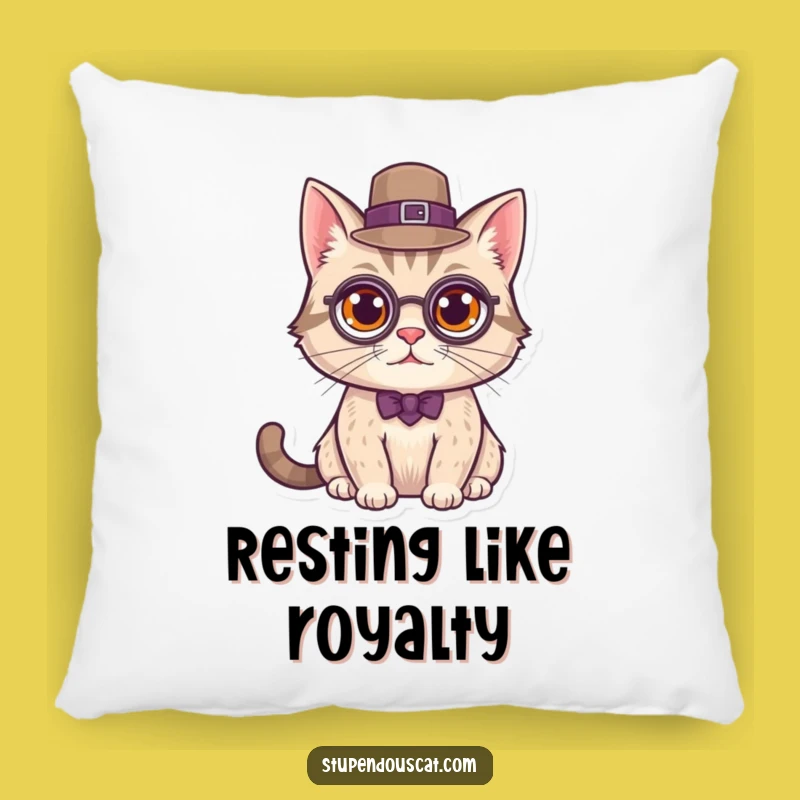 Funny Dapper Cat Pillow: Sophisticated Comfort, Sweet Funny Gift for Elegance