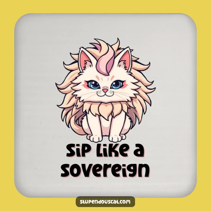 Epic Mane Cat Coaster - Powerful Feline King Drink Protector Gift