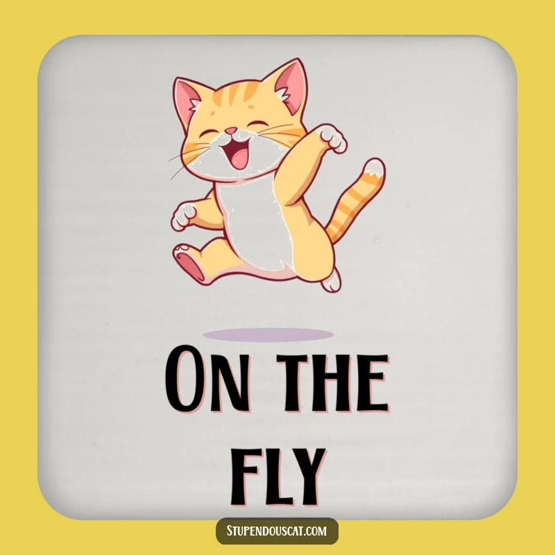 Funny Agile Cat Coaster - Protect Surfaces with Athletic Humor Gift