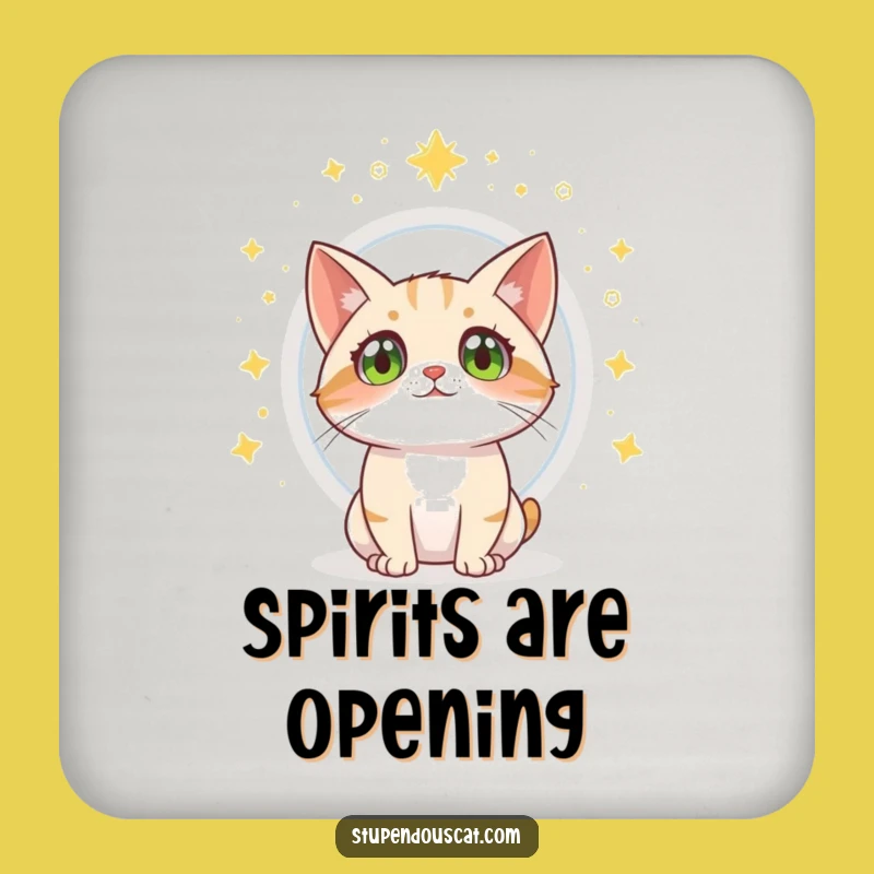 Funny Cat Portal Wonder Coaster Set - Protect Surfaces with Magic Gift