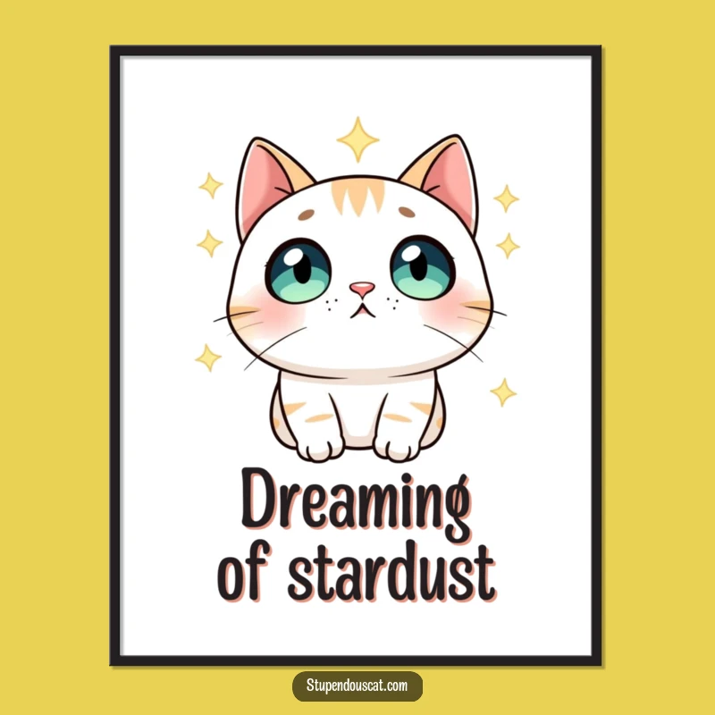 Funny Starry Cat Poster: Bring Cosmic Wonder Home Funny Gift
