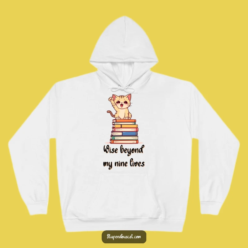 Funny Bookish Cat Hoodie: Cozy Up with This Hilarious Literary Funny Gift