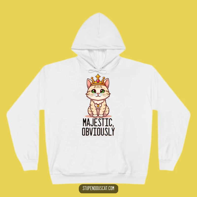 Funny Regal Cat Hoodie: Cozy Comfort Fit for a Confident Monarch