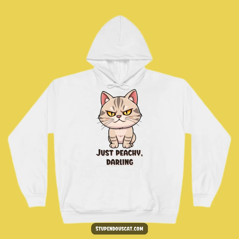 Funny Smug Cat Pose Hoodie: Cozy Confidence - Ultimate Funny Gift