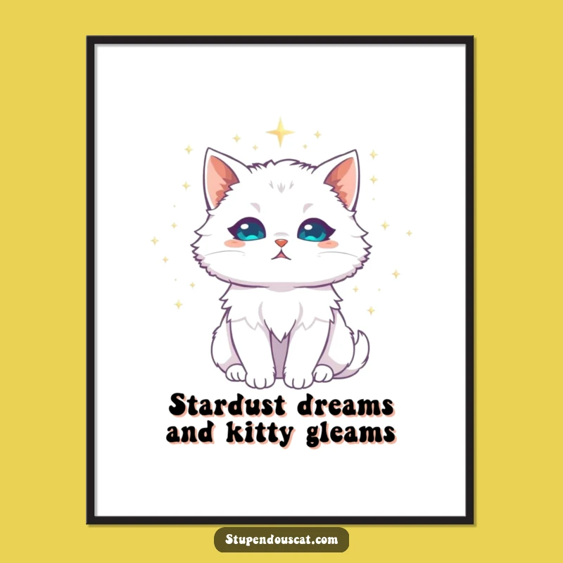 Funny Free Printable Cat Wall Art - Stardust Halo Downloadable Decor
