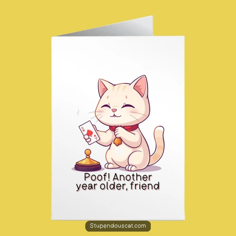 Free Printable Magic Cat Birthday Card - Funny Downloadable Gift For Cat Lovers