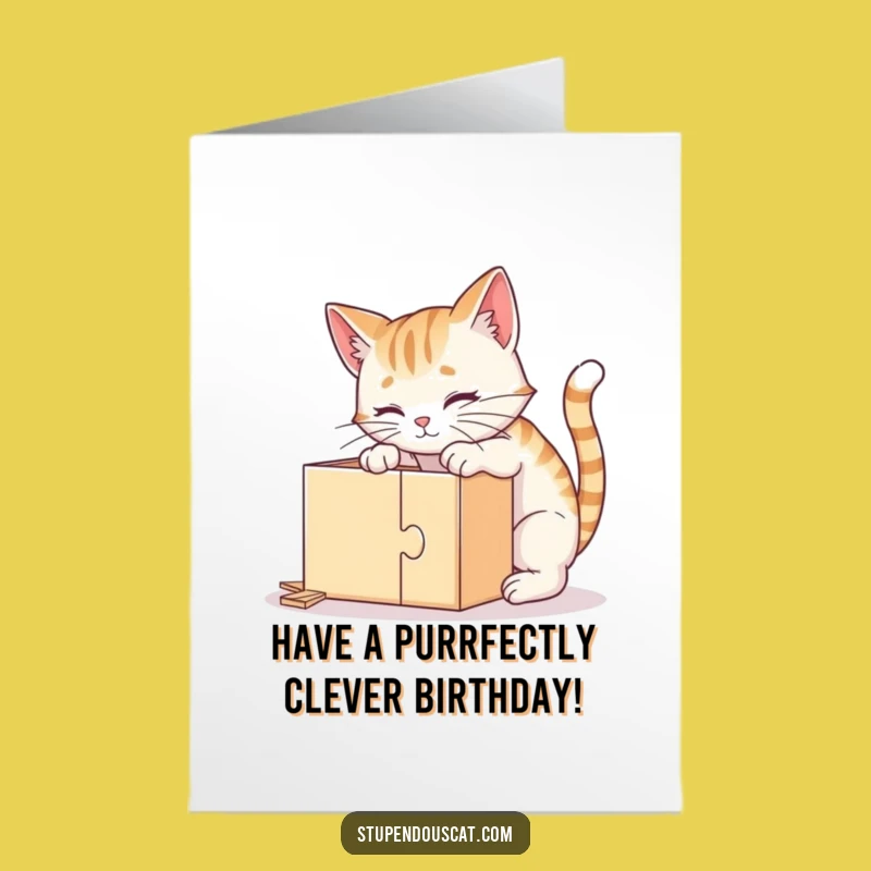 Free Printable Clever Cat Birthday Card - Smart Feline Downloadable Gift