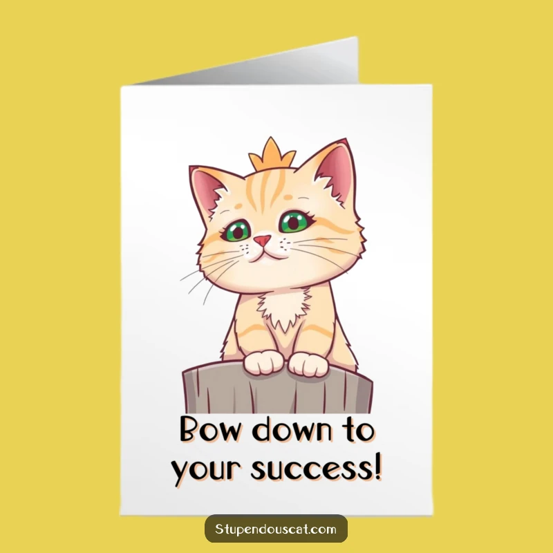 Free Printable Cat Congratulations Card Download: Regal Perch Humor