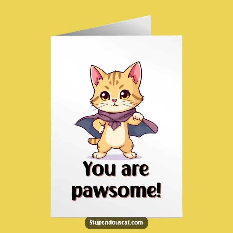 Free Printable Congrats Card - Heroic Cat Cub Achievement Downloadable