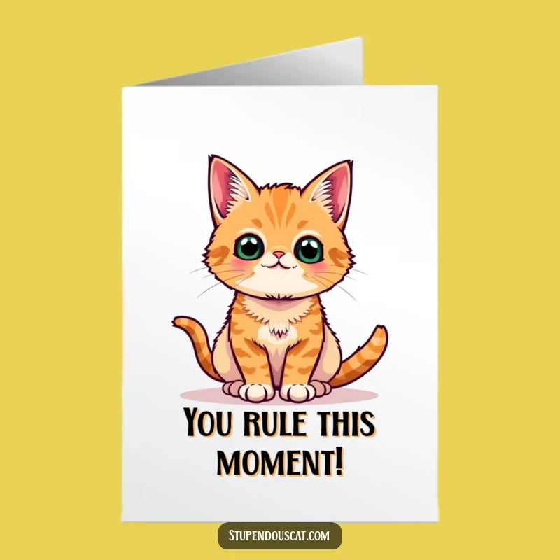 Hilarious Free Printable Cat Congrats Card - Regal Tabby Downloadable Gift