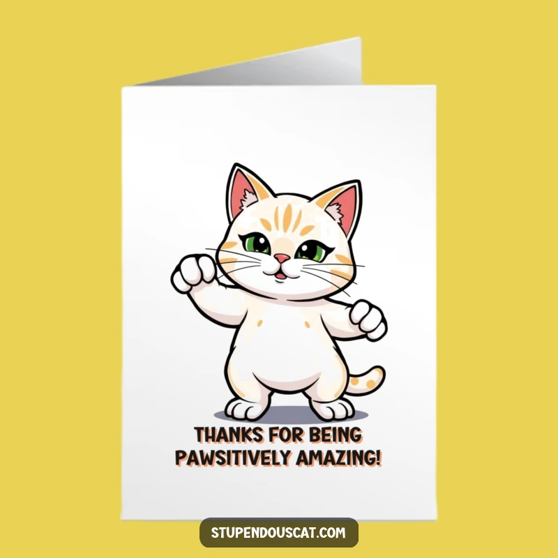 Free Printable Thank You Card: Hero Cat, Express Gratitude with Funny Downloadable Humor