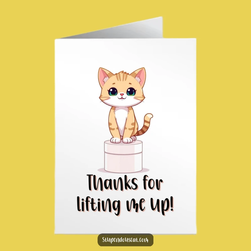 Free Printable Thank You Card: Proud Cat Cub's Thanks - Funny Downloadable Gift for Appreciation