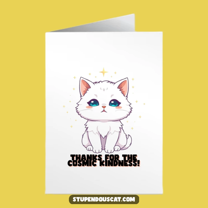 Free Printable Thank You Cat Card - Stardust Halo Downloadable Gratitude Gift