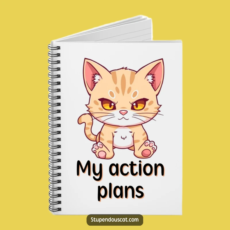 Funny Action Cat Cub Notebook - Plan Your Next Humorous Campaign