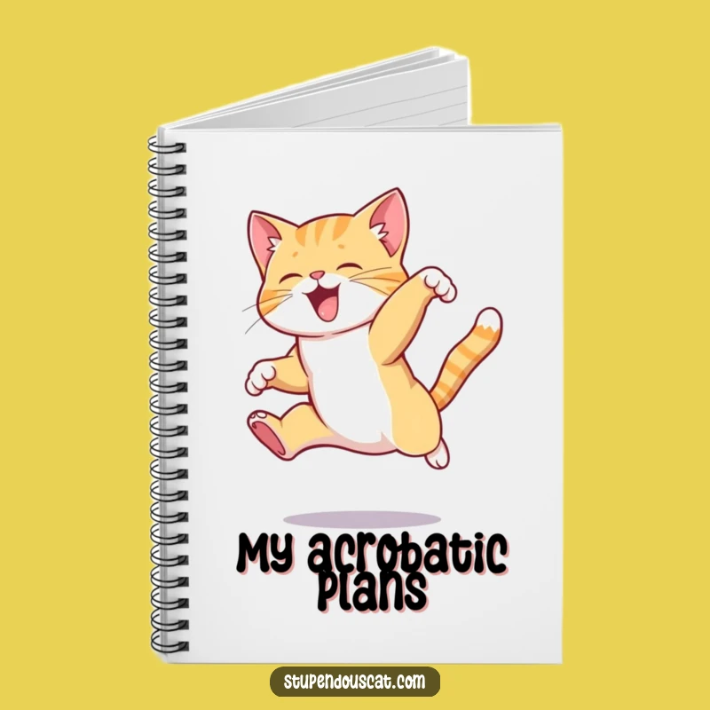 Funny Agile Cat Notebook - Jot Down Moves with Feline Humor Gift
