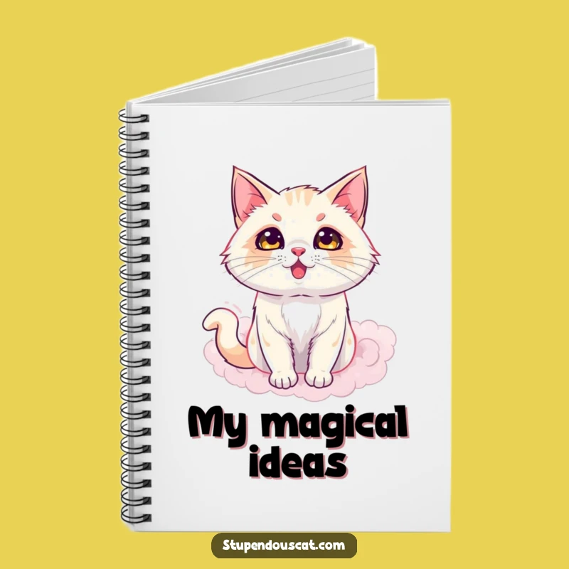 Funny Magic Cat Smoke Notebook: Jot Down Spells, Perfect Funny Gift