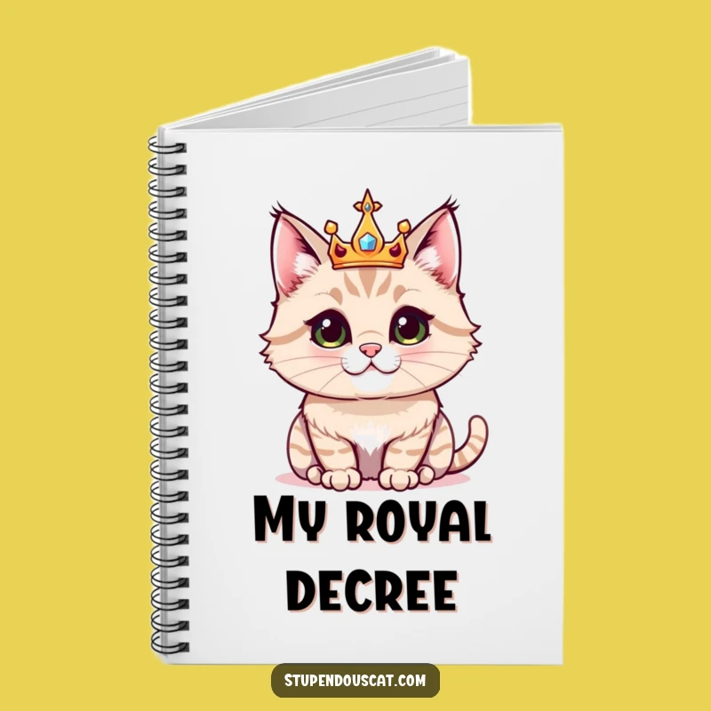 Funny Majestic Crown Cat Notebook: Jot Down Royal Ideas!