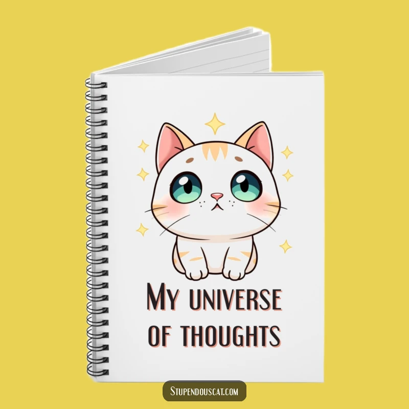 Funny Starry Cat Notebook: Capture Your Cosmic Thoughts Funny Gift