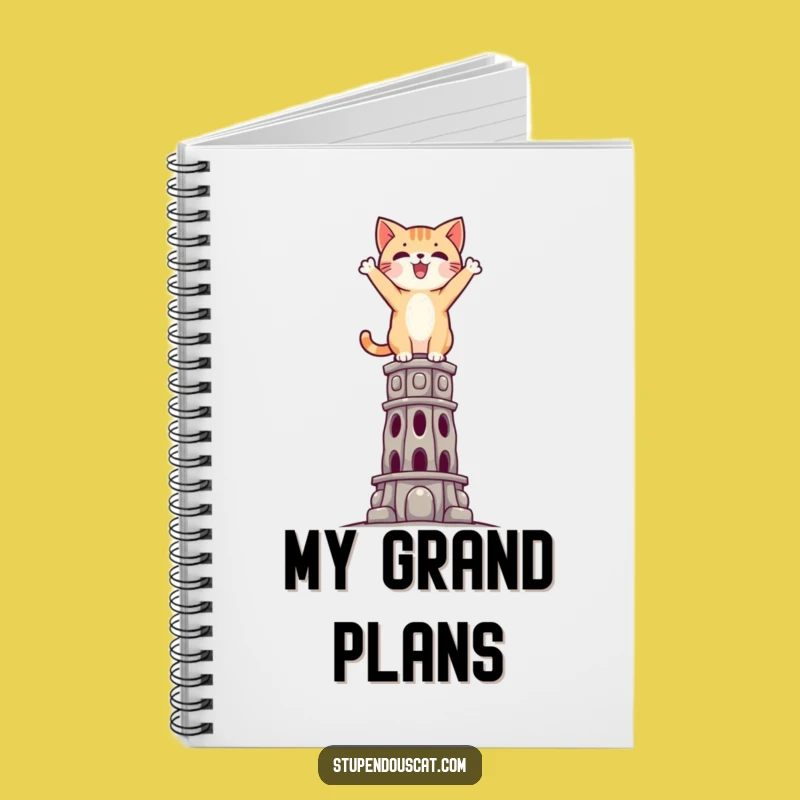 Funny Triumphant Cat Notebook: Journal for Achievers Documenting Impossible Feats