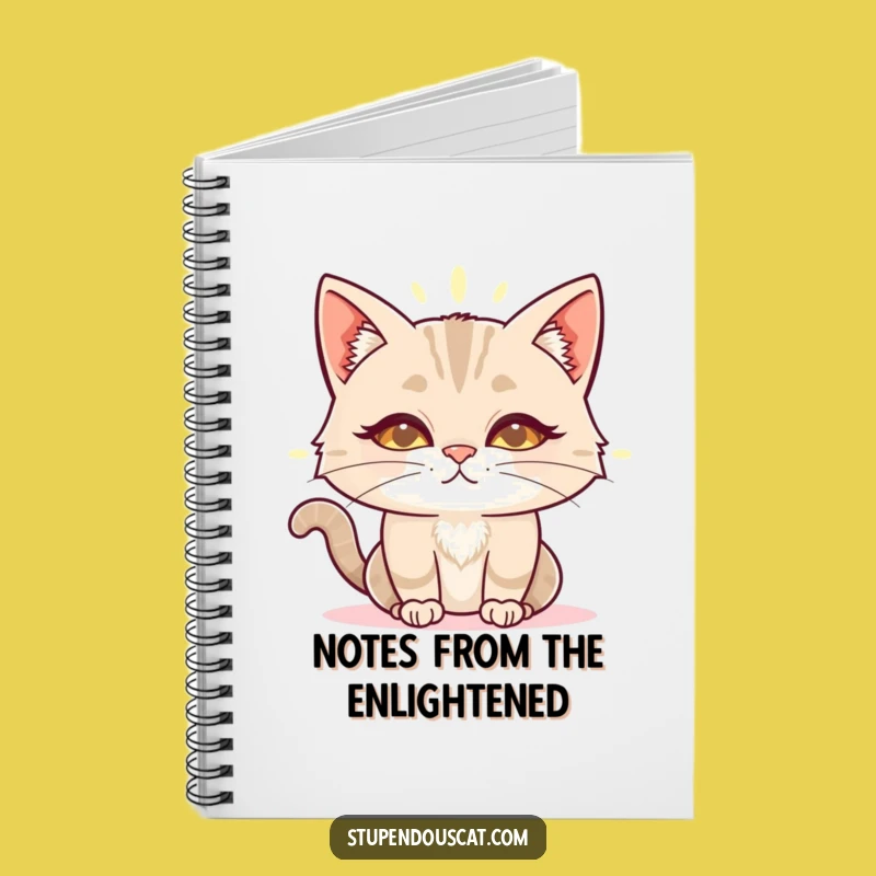 Funny Wise Cat Aura Notebook: Record Your Wisdom Here