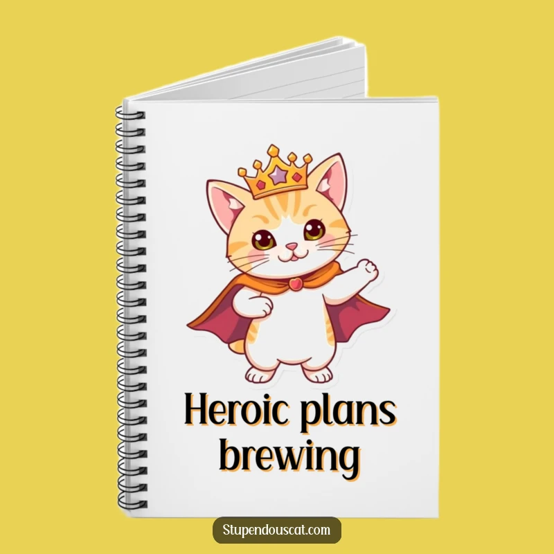 Funny Hero Cat Journal: Jot Down Mighty Plans, Perfect Funny Gift for Leaders