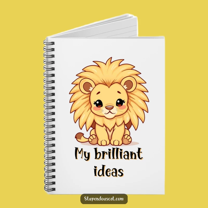 Funny Lion Cub Mane Notebook - Majestic Cartoon Journal Gift