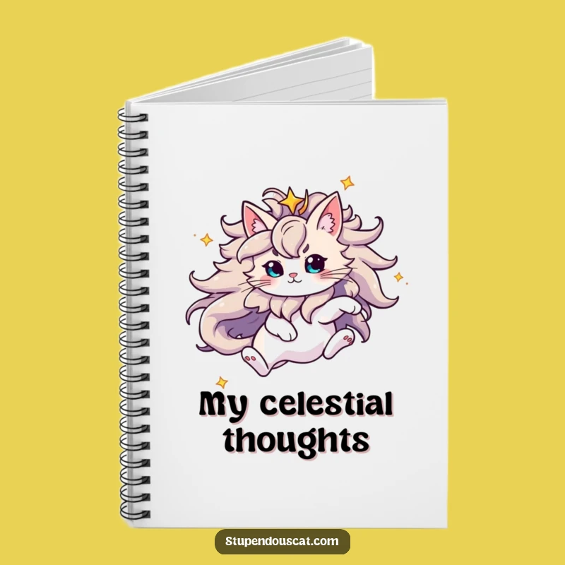 Funny Majestic Starry Mane Cat Notebook: Jot Down Cosmic Ideas, Ideal Funny Gift!