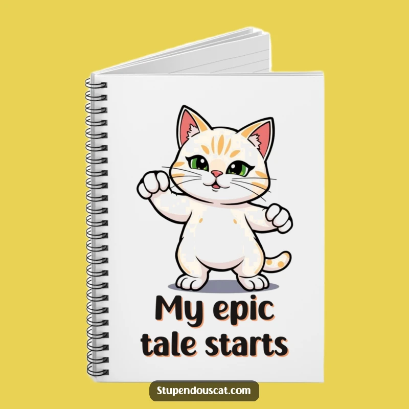 Funny Hero Cat Notebook - Jot Down Ideas with a Confident Feline Friend, a Creative Funny Gift