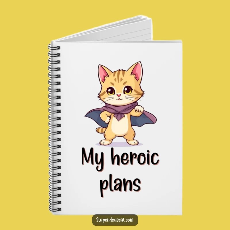 Heroic Cat Cub Cape Notebook: Jot Down Heroic Deeds!