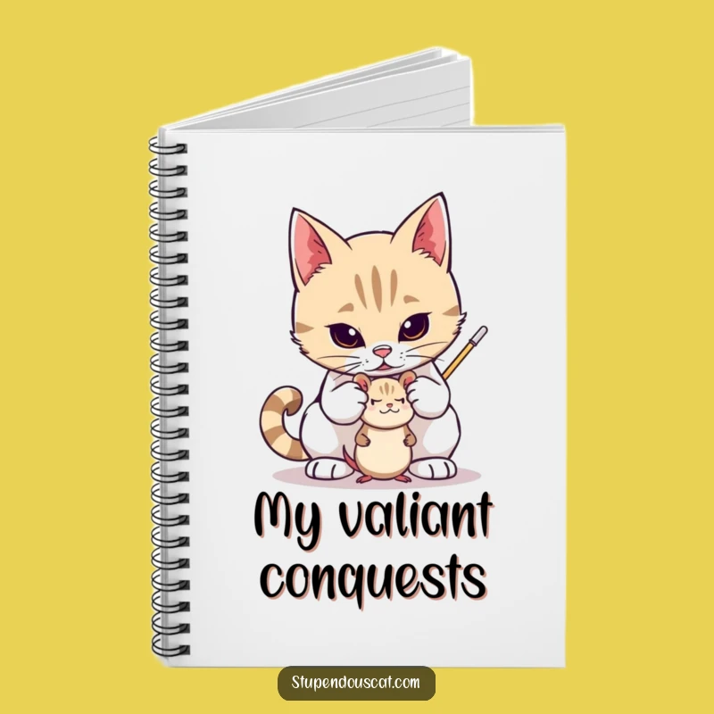 Funny Valiant Cat Toy Mouse Notebook: Jot Down Heroic Plans, Perfect Funny Gift