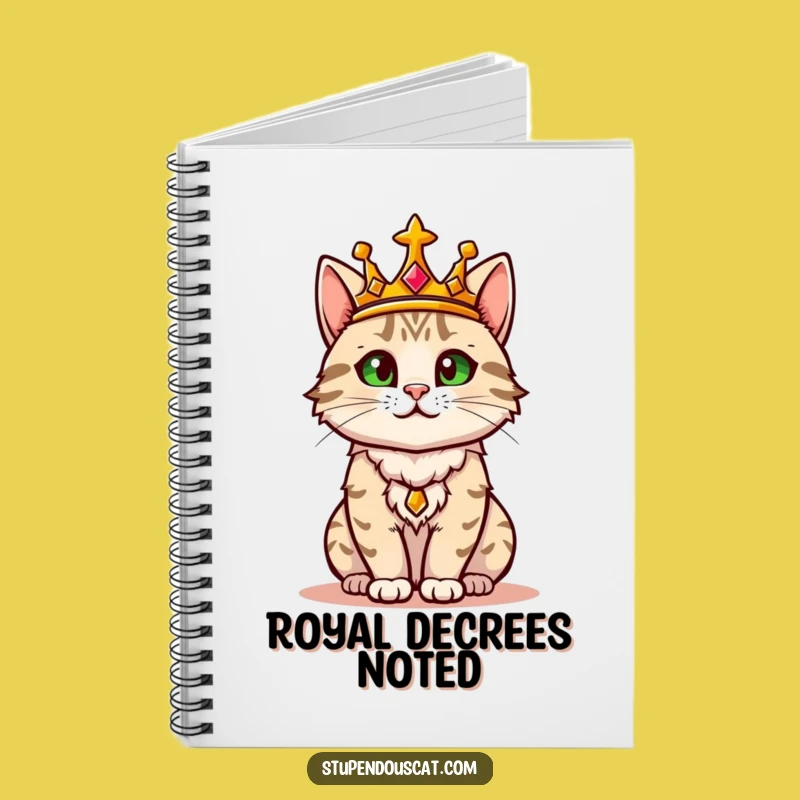 Funny Regal Cat Notebook: Jot Down Royal Decrees with Confidence