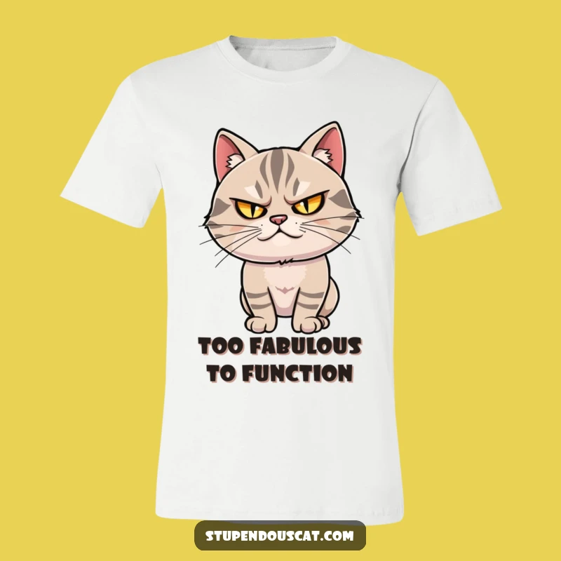 Funny Smug Cat Pose T-Shirt: Dramatic Feline Style - Hilarious Funny Gift