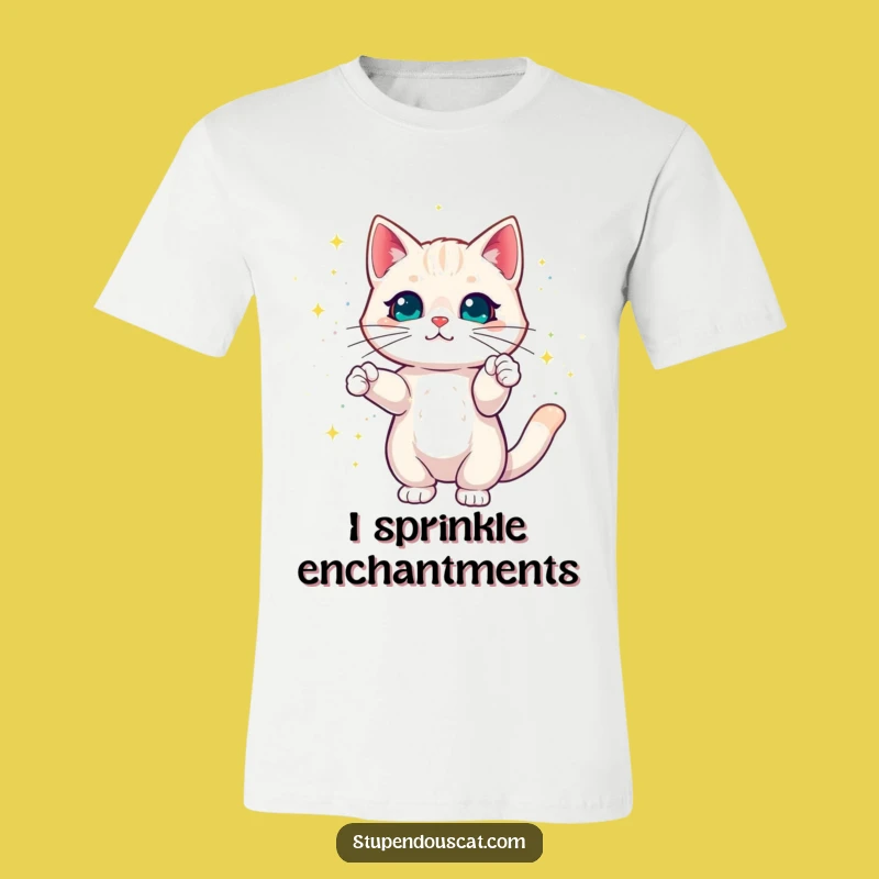 Magical Cat Sparkles Funny T-Shirt - Dazzling Feline Apparel Gift