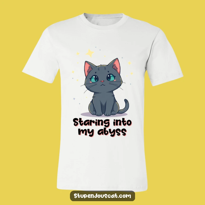 Funny Mysterious Cat Starry Sky T-Shirt: Dreamy Feline Design, Great Funny Gift
