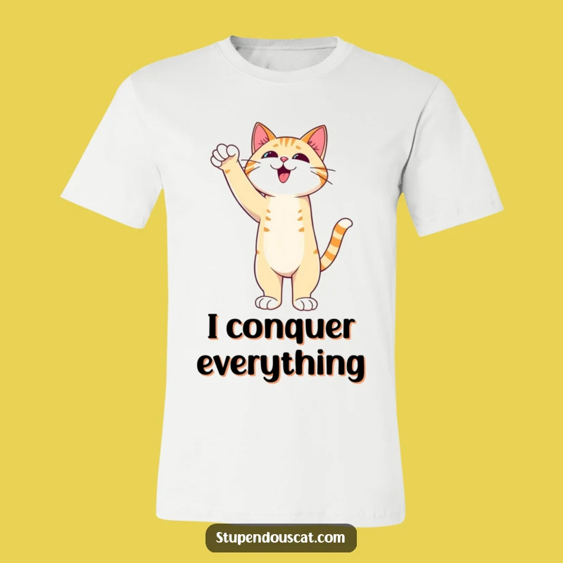 Triumphant Cat Paw T-Shirt - Admirable Feline Victory Funny Apparel Gift