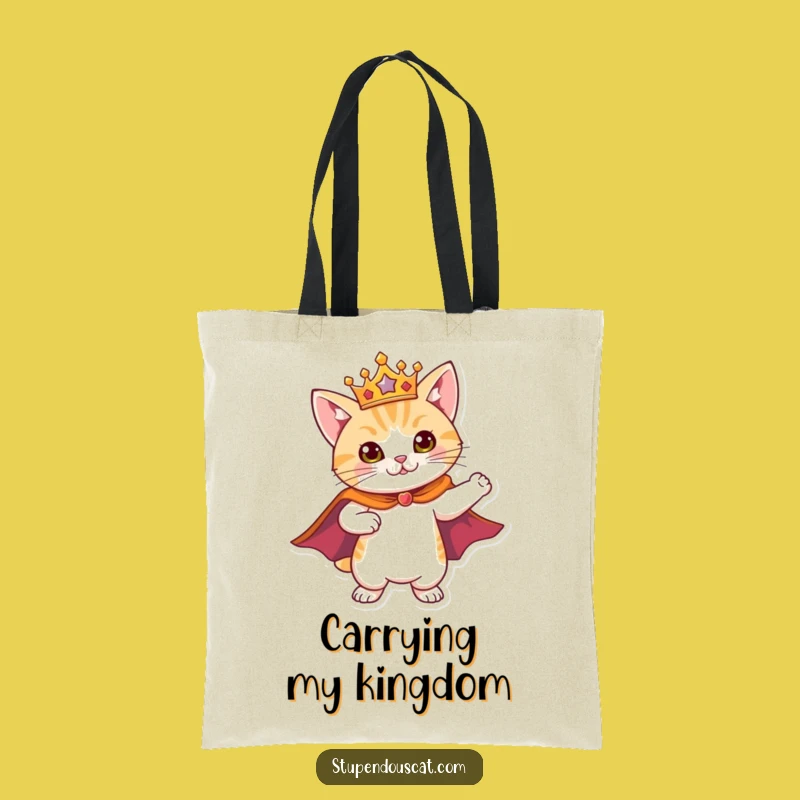 Funny Hero Cat Tote Bag: Mighty & Stylish, Perfect Funny Gift for Commanders